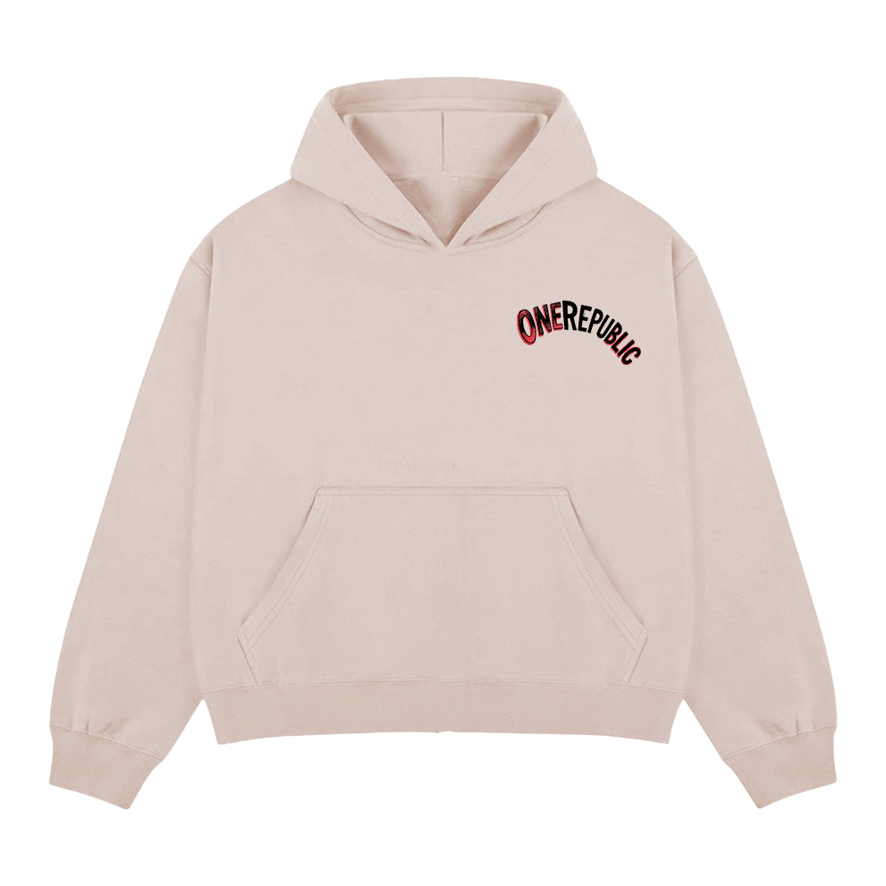 Hollywood Bowl Record Bear Hoodie, ivory, front