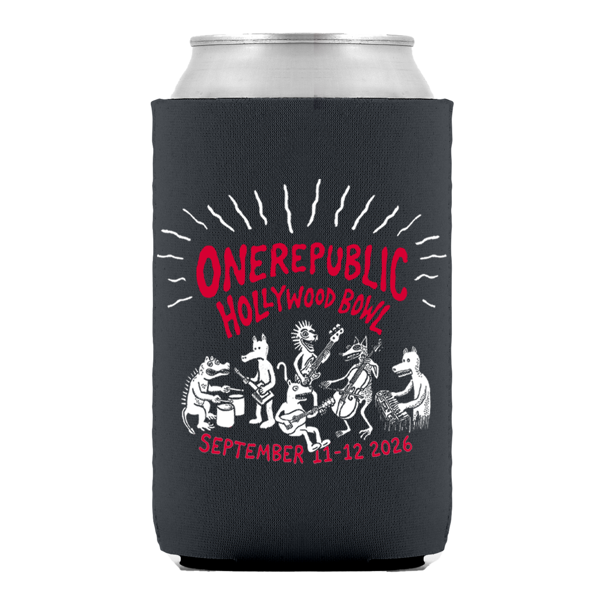 Hollywood Bowl Koozie, black