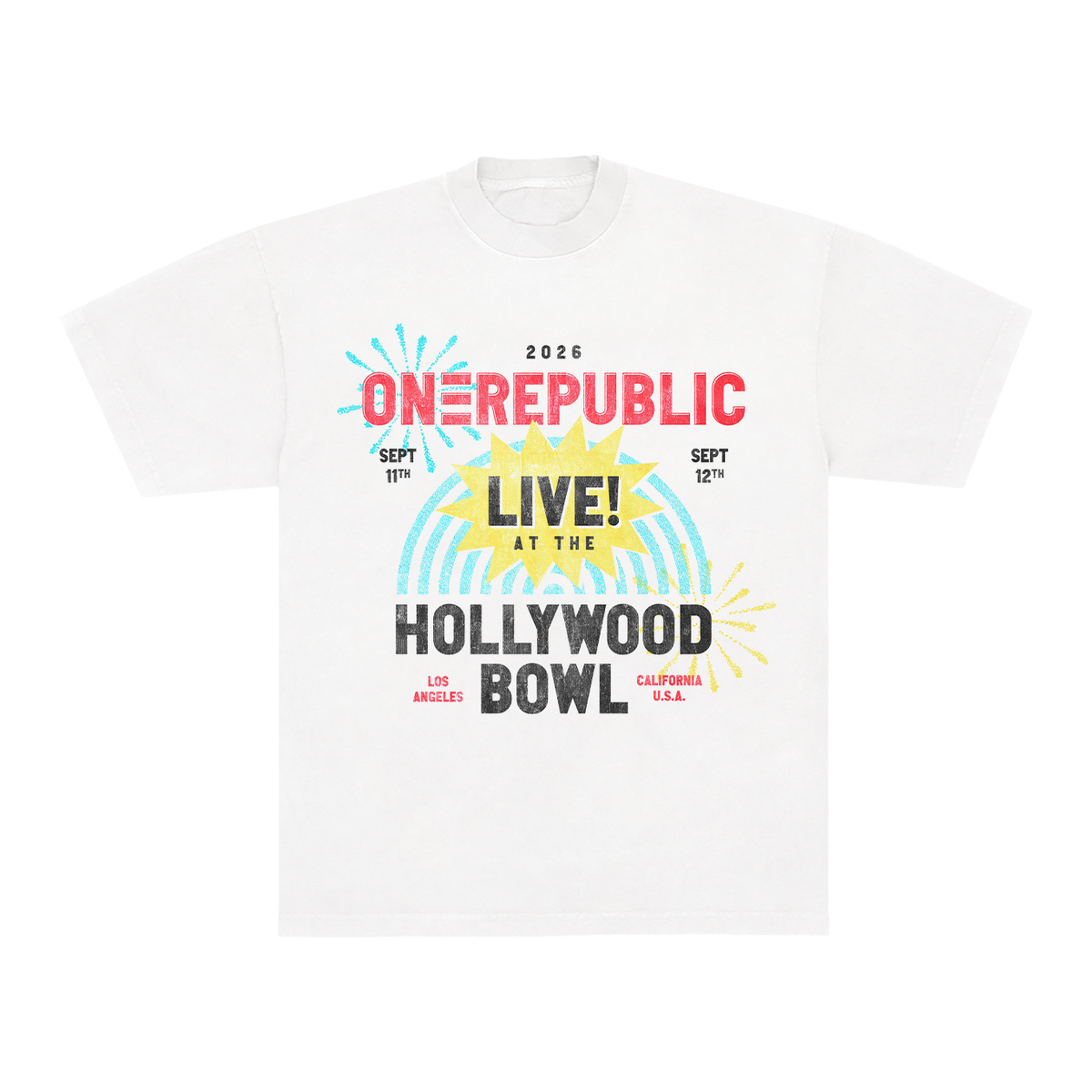 Hollywood Bowl Live! T-Shirt, white, front