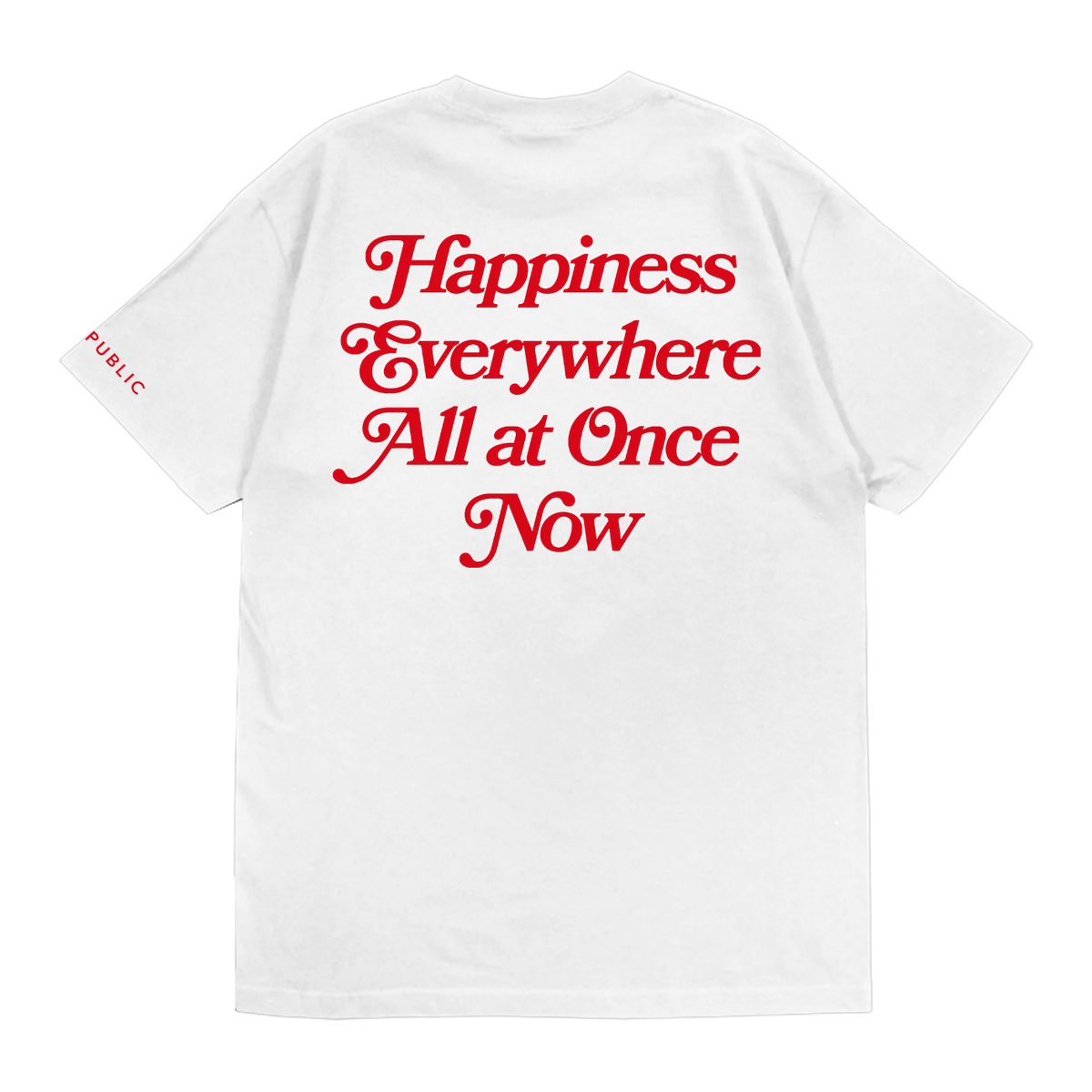 Happiness Everywhere Tee, white, back