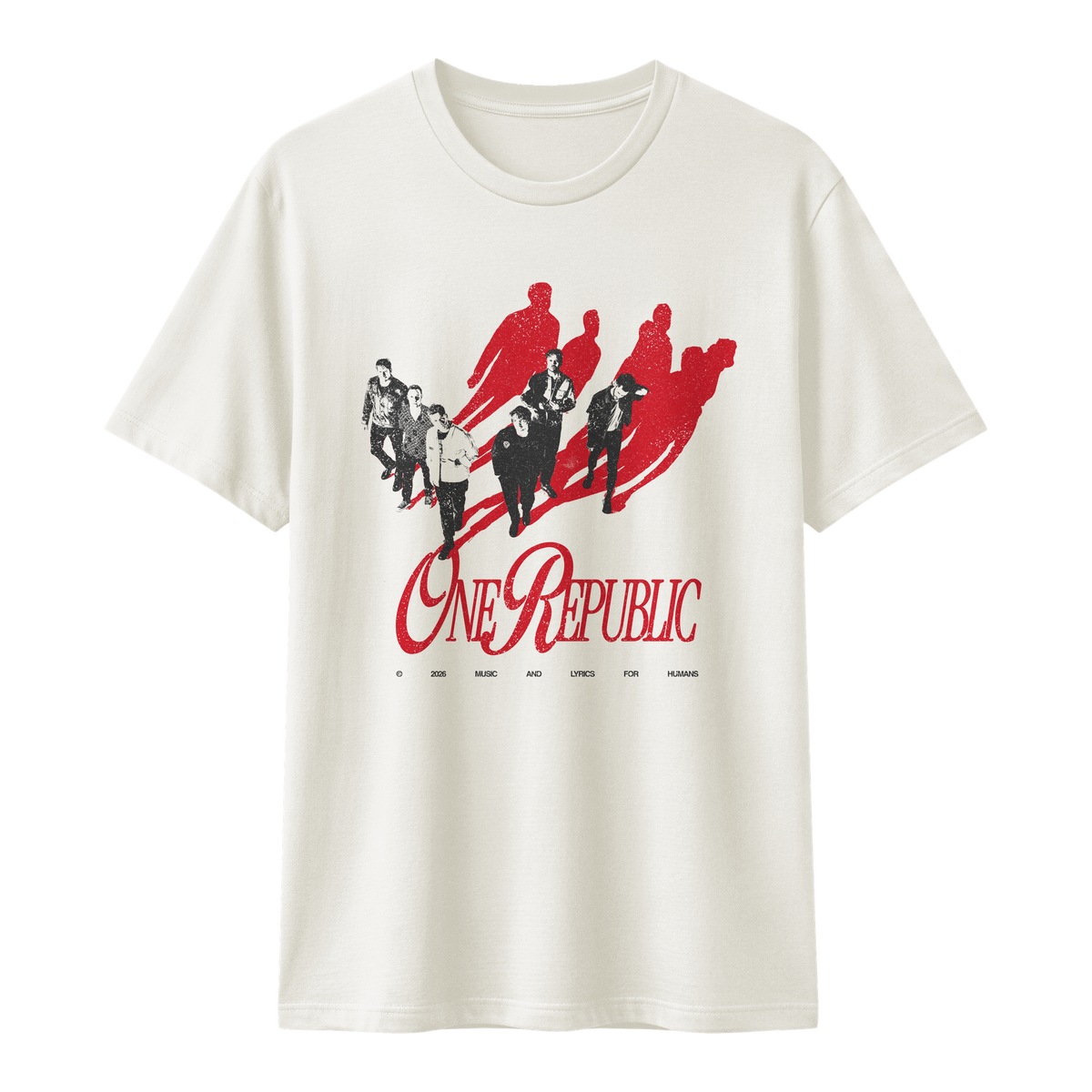 OneRepublic Shadow Tee, white, front