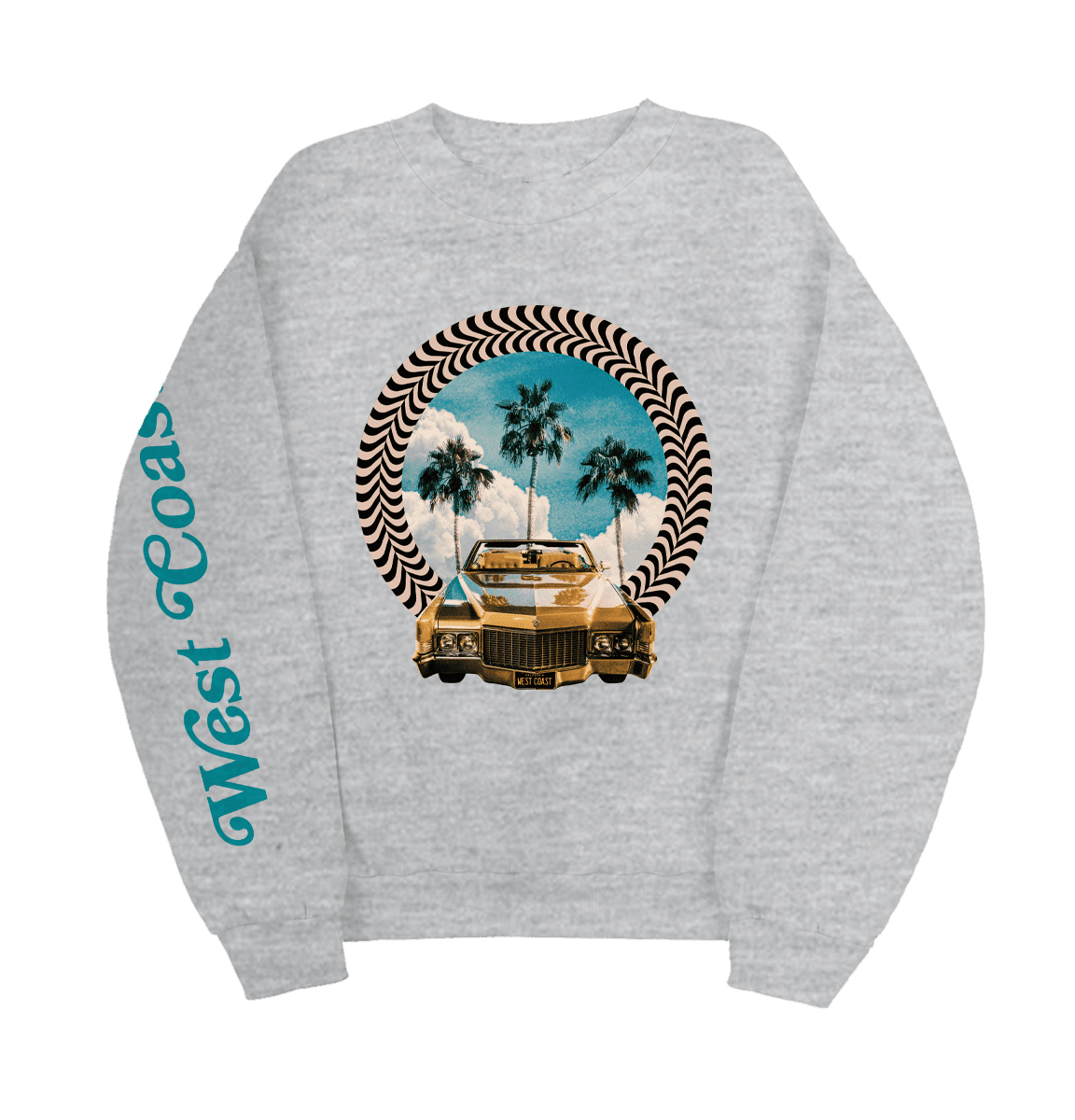 OneRepublic West Coast crew sweatshirt, heather gray, front